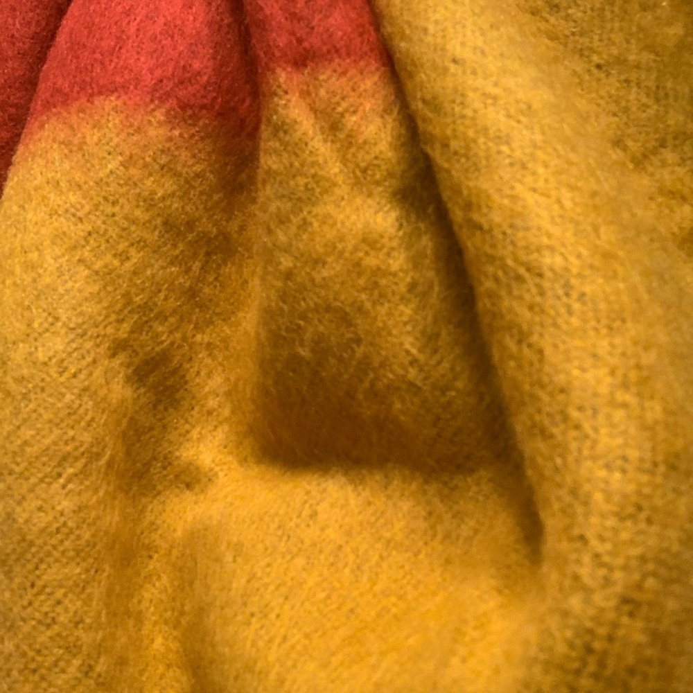 Beautiful Large Color-Block Fuzzy Scarf. - image 3